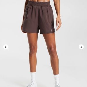 New in package - 	Gymshark Woven Pocket Shorts - Chocolate Brown